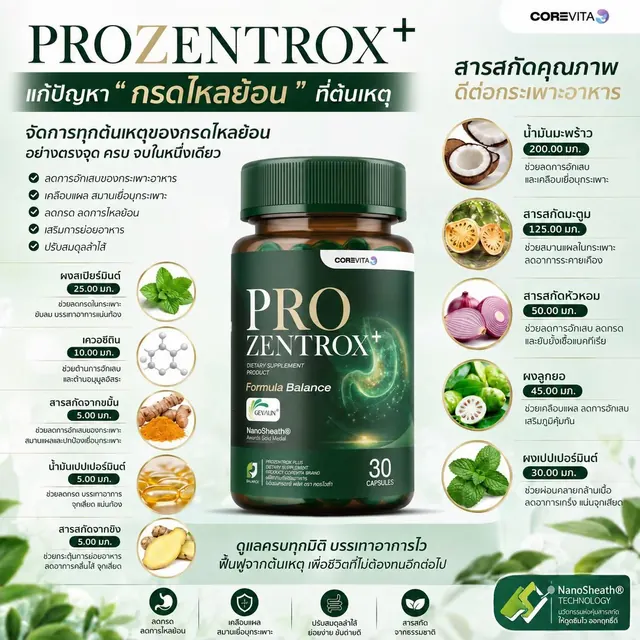 ภาพข้อมูลสินค้า Pro Zentrox+